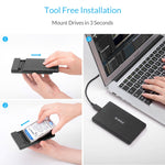 2.5" HDD Enclosure Type-C SATA to USB 3.0-5Gbps up to 4TB HDD, SSD - electronicshypermarket