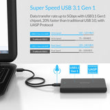 2.5" HDD Enclosure Type-C SATA to USB 3.0-5Gbps up to 4TB HDD, SSD - electronicshypermarket