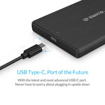 2.5" HDD Enclosure Type-C SATA to USB 3.0-5Gbps up to 4TB HDD, SSD - electronicshypermarket