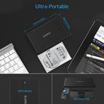 2.5" HDD Enclosure Type-C SATA to USB 3.0-5Gbps up to 4TB HDD, SSD - electronicshypermarket