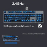 Motospeed GK89 2.4GHz Wireless / USB Wired Mechanical Keyboard with 104Keys Wireless Gaming Keyboard For Computer - electronicshypermarket