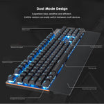 Motospeed GK89 2.4GHz Wireless / USB Wired Mechanical Keyboard with 104Keys Wireless Gaming Keyboard For Computer - electronicshypermarket