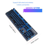 Motospeed GK89 2.4GHz Wireless / USB Wired Mechanical Keyboard with 104Keys Wireless Gaming Keyboard For Computer - electronicshypermarket