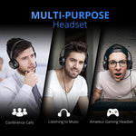 Wired Headset with Noise Reduction,  3.5mm/ USB Plug for PC/MAC,  Phones, Tablets - electronicshypermarket