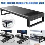 Aluminum Alloy Laptop/Monitor Riser with USB 3.0 Ports & optional Wireless Charging