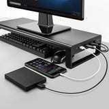 Aluminum Alloy Laptop/Monitor Riser with USB 3.0 Ports & optional Wireless Charging