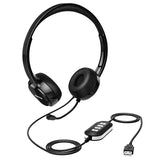 Wired Headset with Noise Reduction,  3.5mm/ USB Plug for PC/MAC,  Phones, Tablets - electronicshypermarket