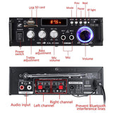 2CH  Stereo Power Amplifier with Bluetooth-compatible FM Radio  & Remote Control