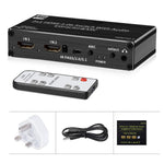 Mini 2x1 4K HDMI Switch Audio Extractor With ARC & Optical Toslink  & HDMI 2.0