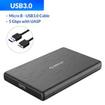 2.5" HDD Enclosure Type-C SATA to USB 3.0-5Gbps up to 4TB HDD, SSD - electronicshypermarket