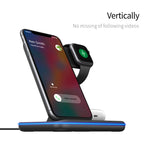 3in 1 Qi Fast Wireless Charger Stand 15W Max