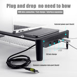 Aluminum Alloy Laptop/Monitor Riser with USB 3.0 Ports & optional Wireless Charging