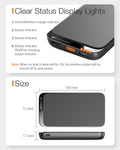 10000mAh Power Bank Portable Charger with PD+QC 3.0 and Two-way Fast Charging