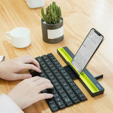 Portable Mini Folding Keyboard Foldable Wireless Bluetooth Keyboard For Tablet, Smartphone, PC, Mac - electronicshypermarket