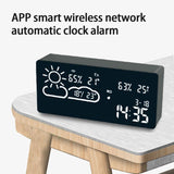 WI-FI Alarm Clock with Calendar/Temp/Humidity/Weather Station - electronicshypermarket