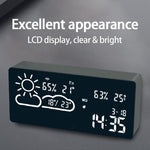 WI-FI Alarm Clock with Calendar/Temp/Humidity/Weather Station - electronicshypermarket