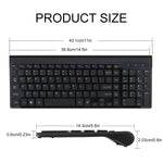 Wireless Keyboard Mouse Set Mini Size 2.4G Wireless Mouse 100 Keys Full Size Keyboard USB for PC Laptop Windows Plug and Play - electronicshypermarket