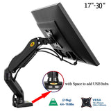 Monitor / TV Bracket  Arm  with Gas Spring Full Motion  17-27"  & 2-9kg - electronicshypermarket