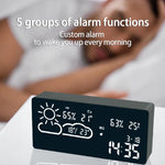 WI-FI Alarm Clock with Calendar/Temp/Humidity/Weather Station - electronicshypermarket