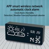 WI-FI Alarm Clock with Calendar/Temp/Humidity/Weather Station - electronicshypermarket