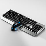 Wireless Gaming  Keyboard and mouse,  Metal Panel, LED Backlit,USB 2.4G Wireless,for Game and Office,for Computer Laptop PC, MAC - electronicshypermarket