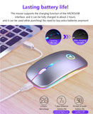 Wireless Optical Mice RGB Bluetooth 5.0 Ergonomic Silent Rechargeable PC Laptop - electronicshypermarket
