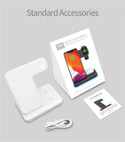 3in 1 Qi Fast Wireless Charger Stand 15W Max