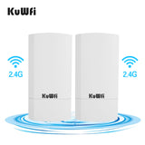 KuWFi   1KM/0.62MI Point To Point Wireless Outdoor Router, Bridge, Access Point with LED Display - electronicshypermarket