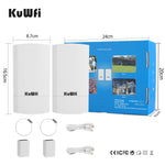 KuWFi   1KM/0.62MI Point To Point Wireless Outdoor Router, Bridge, Access Point with LED Display - electronicshypermarket