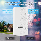 KuWFi   1KM/0.62MI Point To Point Wireless Outdoor Router, Bridge, Access Point with LED Display - electronicshypermarket