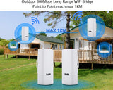 KuWFi   1KM/0.62MI Point To Point Wireless Outdoor Router, Bridge, Access Point with LED Display - electronicshypermarket