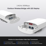 KuWFi   1KM/0.62MI Point To Point Wireless Outdoor Router, Bridge, Access Point with LED Display - electronicshypermarket