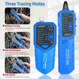 Wire Tracer Telephone Line Finder Network Ethernet Cable Tester with Fault Locator for RJ11/RJ45/Cat 5/Cat 6 Cable/PoE Switch - electronicshypermarket