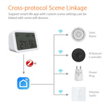 Tuya Zigbee 3.0 Temperature And Humidity Sensor Indoor With LCD Display Support for Alexa, Google Assistant - electronicshypermarket