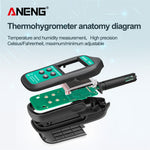 Industrial Handheld Digital Thermometer Hygrometer Industrial for Green House - electronicshypermarket