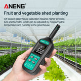 Industrial Handheld Digital Thermometer Hygrometer Industrial for Green House - electronicshypermarket