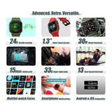 Retro Men/ Women's Smartwatch, Heart Rate,  Blood Pressure,  and 13 Sports Modes - electronicshypermarket