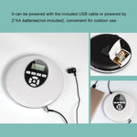 YR-Q50 Round Style Portable CD Player With AUX Cable Support TF Card - electronicshypermarket