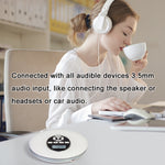 YR-Q50 Round Style Portable CD Player With AUX Cable Support TF Card - electronicshypermarket