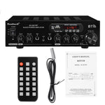 2000W bluetooth Audio Power Amplifier 110V-220V DC 12V Remote Control 2.0 HiFi Stereo Digital AMP 2x Mic input USB SD AUX Input - electronicshypermarket