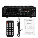 2000W bluetooth Audio Power Amplifier 110V-220V DC 12V Remote Control 2.0 HiFi Stereo Digital AMP 2x Mic input USB SD AUX Input - electronicshypermarket