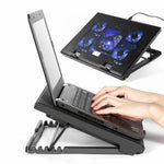 Laptop Cooling Stand  with 5 Fans, 2 USB for 11"-17" Screens - electronicshypermarket