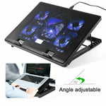 Laptop Cooling Stand  with 5 Fans, 2 USB for 11"-17" Screens - electronicshypermarket