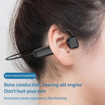 G1  Bone Conduction Wireless Bluetooth 5.0, Stereo Hands-free Ear Hook  with Microphone, waterproof for sports - electronicshypermarket