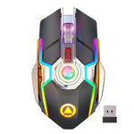 A5 Wireless Gaming Mouse Rechargeable 1600 DPI  with  7 Buttons and LED Backlight - electronicshypermarket