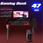 47 inch R shaped Computer Gaming Desk