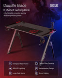 47 inch R shaped Computer Gaming Desk