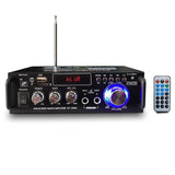 2CH  Stereo Power Amplifier with Bluetooth-compatible FM Radio  & Remote Control