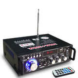 2CH  Stereo Power Amplifier with Bluetooth-compatible FM Radio  & Remote Control