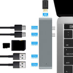 7 in 2 USB 3.1-C Hub with HDMI, Thunderbolt 3 USB-C Ports USB 3.0, TF SD, PD, for computers. - electronicshypermarket